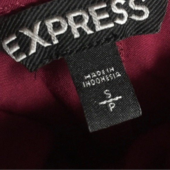 Express Maroon Strappy Romper with Pockets | Sz S - Picture 5 of 7